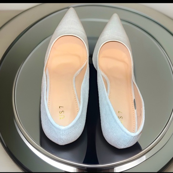 BLISSFUL STEP Women's Pointed toe Stiletto Heel Sparkly Heels Pumps NWT Sz 7W - Picture 10 of 11